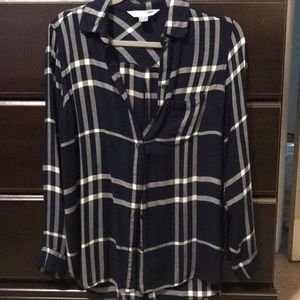 Old navy blue flannel